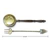 Image 4 : Brass Bed Warming Pan & Figural Three-Tine Hearth Toasting Fork (18 in.)