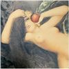 Image 4 : Louis Icart Eve and Snake Art Deco Nude Framed Color Print, Signed (17.5 x 24.5 in.)