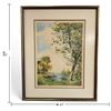 Image 2 : Paul Émile Lecomte "On the Banks of the Etang" Signed Color Etching (17 x 21 in.)