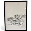 Image 3 : Michael Duncan Signed Maritime Pen & Ink Drawings, 1976-1977, Pair (12.5 x 16.5 in.)
