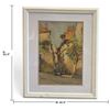 Image 2 : Signed Marc Watercolor Village Street Scene, Framed (18.5 x 22.5 in.)