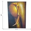 Image 2 : Textured Elephant Portrait Painting on Canvas in Gold & Brown (39.5 x 59 in.)