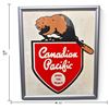 Image 2 : Framed Canadian Pacific Beaver Logo Advertising Sign, Spans the World (11 x 13 in.)