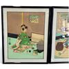 Image 3 : Pair of Hasegawa Sadanobu III Maiko Tea Ceremony & Flower Arrangement Woodblock Prints