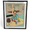 Image 4 : Pair of Hasegawa Sadanobu III Maiko Tea Ceremony & Flower Arrangement Woodblock Prints
