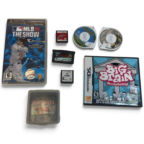 Nintendo DS/GBA, PSP UMD & Sega Game Gear Game and Movie Media Lot, 8 Items