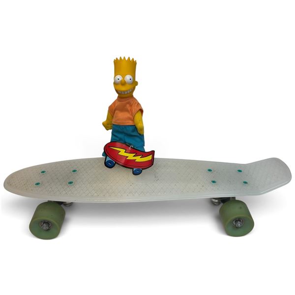 Penny Australia Cruiser Skateboard & 1990 Burger King Bart Simpson Doll with Hang Tag