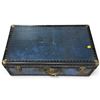 Image 3 : McBrine Four-Ply Solidon Blue Vulcanized Fiber Suitcase Trunk, Initialed T.F.B.B.