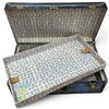 Image 4 : McBrine Four-Ply Solidon Blue Vulcanized Fiber Suitcase Trunk, Initialed T.F.B.B.