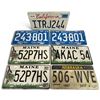 Image 1 : Group of 7 U.S. & Canadian License Plates, California, Maine, BC & Nebraska