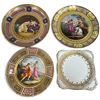 Image 1 : Four Porcelain Cabinet Plates, Three Beehive-Marked Scenic & One Royal Stafford