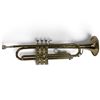 Image 1 : Buescher Elkhart Three-Valve Brass Trumpet with Mouthpiece, Serial No. 611696