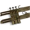 Image 2 : Buescher Elkhart Three-Valve Brass Trumpet with Mouthpiece, Serial No. 611696