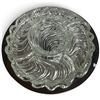 Image 3 : Kromex Made in USA Chrome & Pressed Glass Pedestal Relish Server (19 in. Dia)
