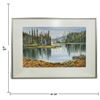 Image 2 : Grant W. Fuller Signed Original Watercolor Forest Lake Landscape (28 X 20 in.)