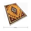 Image 2 : Geometric Wool Rug w/ Central Motif & Fringe, 66" x 36"