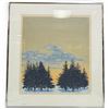 Image 1 : David Peter Hunsberger Winter Evening Color Serigraph 13/40, 1983 (24 x 26 in.)
