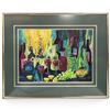 Image 1 : Lorraine Mary Hawe Signed Wine Bottle, Glass & Grape Still Life, Framed Print(30 x 24 in.)