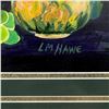 Image 3 : Lorraine Mary Hawe Signed Wine Bottle, Glass & Grape Still Life, Framed Print(30 x 24 in.)
