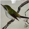 Image 4 : Mitsugi Kikuchi Japanese Bush Warbler & Pink Plum Watercolor, 1984 (22 x 26 in.)