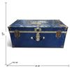 Image 2 : Union Trunk & Luggage Co. Blue Plywood Travel Trunk (30 W x 16 D x 13 H in.)