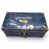 Image 3 : Union Trunk & Luggage Co. Blue Plywood Travel Trunk (30 W x 16 D x 13 H in.)