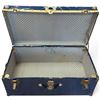 Image 5 : Union Trunk & Luggage Co. Blue Plywood Travel Trunk (30 W x 16 D x 13 H in.)
