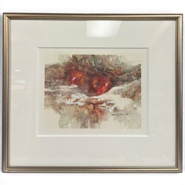 Signed Brian R. Johnson RI "Winter Patterns" Watercolor, Victoria BC (21 x 24 in.)