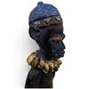 Image 4 : Group of 3 African-Style Carved Wood Figures with Cowrie Shell & Fiber Adornment