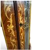 Image 3 : Two-Piece Floral Marquetry Corner Display Cabinet (20 W x 20 D x 75 H in.)