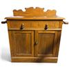 Image 1 : Oak Washstand Cabinet with Drawer, Paneled Doors, Towel Bars & Gallery (38 in. Wide)