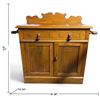 Image 2 : Oak Washstand Cabinet with Drawer, Paneled Doors, Towel Bars & Gallery (38 in. Wide)