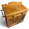 Image 3 : Oak Washstand Cabinet with Drawer, Paneled Doors, Towel Bars & Gallery (38 in. Wide)