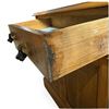 Image 6 : Oak Washstand Cabinet with Drawer, Paneled Doors, Towel Bars & Gallery (38 in. Wide)