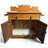 Image 7 : Oak Washstand Cabinet with Drawer, Paneled Doors, Towel Bars & Gallery (38 in. Wide)