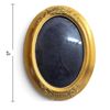 Image 2 : Canadian Patriotic Oval Wall Mirror with Domed Glass & Gilt Relief Frame (25 in.)