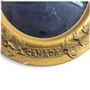 Image 3 : Canadian Patriotic Oval Wall Mirror with Domed Glass & Gilt Relief Frame (25 in.)