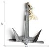 Image 3 : Danforth 12-R Galvanized Utility Marine Anchor with Bag of Chain (25 x 30 in.)