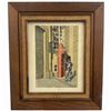 Image 1 : Signed Framed Watercolor & Ink, Royal Danish Life Guard at Sentry Box (12.5 x 14.5 in.)