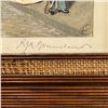 Image 3 : Signed Framed Watercolor & Ink, Royal Danish Life Guard at Sentry Box (12.5 x 14.5 in.)