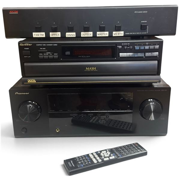 Pioneer VSX-321 A/V Receiver, Quasar CD852 Changer & Adcom GFS-6 Speaker Selector