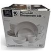 Image 1 : SALT Round Coupe White Porcelain 16-Piece Dinnerware Set, Service for 4