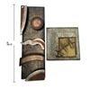 Image 2 : Pair of Contemporary Abstract Textured Metal Wall Sculptures (30.5 in. H)