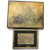 Image 1 : Two Framed Works: Surreal Figural Painting & Pilizotti after Martin Schongauer Lithograph