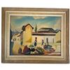 Image 3 : Two Oil Paintings: Village Marketplace (18 x 15 in.) & Matador (16 x 20 in.)