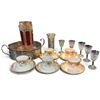 Image 2 : Noritake Gilt Porcelain, Patterned Stemware, Art Glass Vases & Silver-Tone Serving Tray
