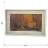 Image 2 : Signed K. Moore Abstract Woodland Print in Glazed Pale Green Frame 39x25"