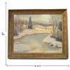Image 2 : Signed Winter Landscape Oil Painting, Dated '67 (34.5 x 29 in.)