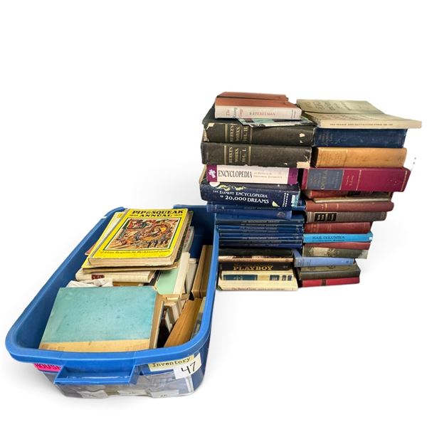 Large Mixed Group of Antique & Vintage Books, Pip & Squeak 1935 & Academy Architecture