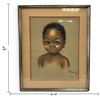 Image 2 : Dorothy Francis Signed 1960 Portrait of a Tearful Child, Framed (19 x 23 in.)